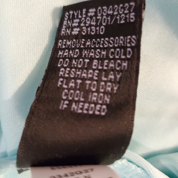 AB Studio Light Blue Lace Dress - Picture 11 of 12